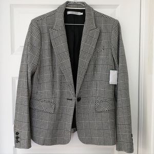 NWT wool blend houndstooth blazer